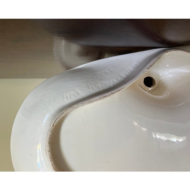 Mid-Century Modern California Pottery Figural Serving Dish by Hedi Schoop Signed & Dated 1961 For Sale - Image 15 of 17