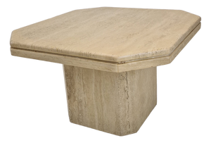 Italian Coffee Table in Travertine, 1980s