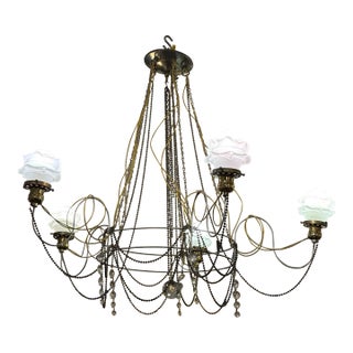 Jim Misner Lighting Custom Five Light Chandelier For Sale