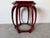 Baker Furniture Chinoiserie Style Red Lacquer Hexagonal Side Table For Sale - Image 4 of 12