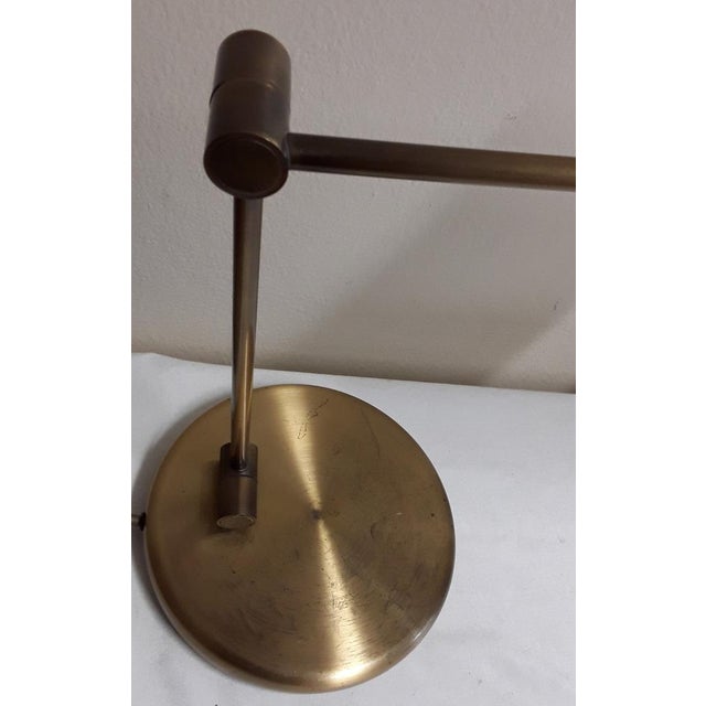 Vintage German Table Lamp with a Gold-Colored Adjustable Frame from Sölken Lights, 1970s For Sale - Image 4 of 8
