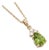 Handmade Natural Peridot Teardrop Pendant Necklace in 18k Gold Plated For Sale