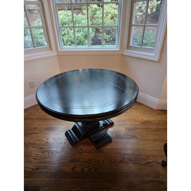 Ambella Furniture 48 Inch Black Breakfast Nook Table For Sale In San Francisco - Image 6 of 11