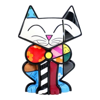 Bow Tie Cat (Large, Very Rare Hand Signed Sculpture) For Sale