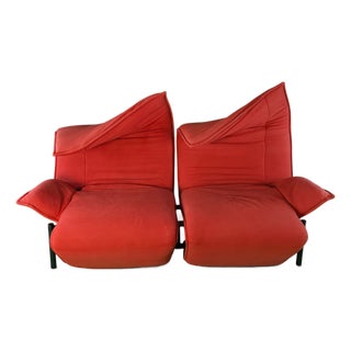Mid-Century Modern Veranda 2-Seater Sofa by Vico Magistretti for Cassina, Italy, 1983 For Sale