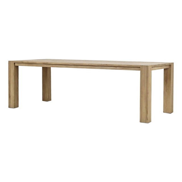 Rustic Scandinavian Teak Dining Table For Sale