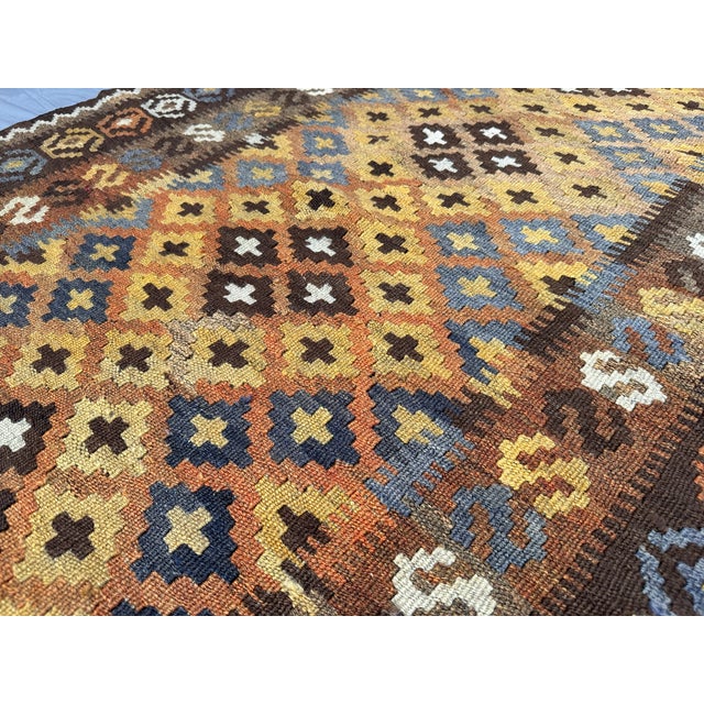Islamic 1970s Afghan Turkmen Flat Weave Tribal Kilim Rug For Sale - Image 3 of 8