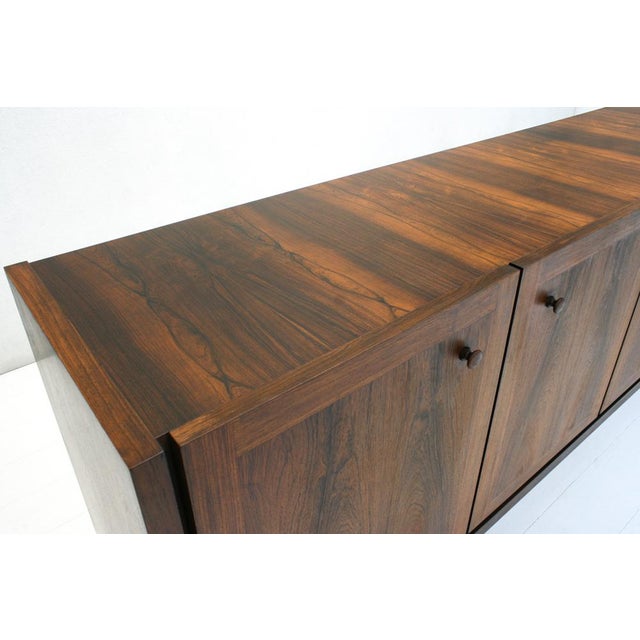 Wood Symmetric Sideboard in Dark Walnut attributed to Royal Board, Sweden, 1961 For Sale - Image 7 of 18