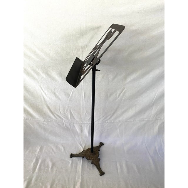 The patina on this old wrought iron French music stand is extraordinary. Elegant lines and color make this a very unique...