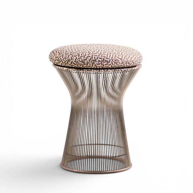 Warren Platner for Knoll Mid Century Stool This stool measures: 16.75 wide x 16.75 deep x 21.75 high, with a seat height...