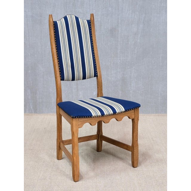 Wood Vintage Danish Oak Dining Chairs by Henning Kjærnulf for Nyrup Furniture Factory, 1960s, Set of 6 For Sale - Image 7 of 16