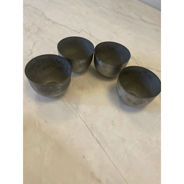 1960s Vintage Leonard Jefferson Pewter Cups Set of 4 Chairish