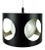 Large Vintage Black Pendant Lamp, 1960s For Sale