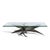 Silas Seandel Brutalist Mid Century Torch Cut Steel Coffee Table This coffee table measures: 54 wide x 32 deep x 15.25...