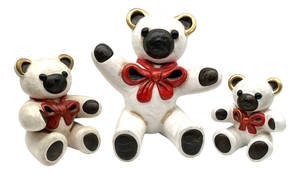 Thun Bolzano White Bears in Ceramic, 1990s, Set of 3