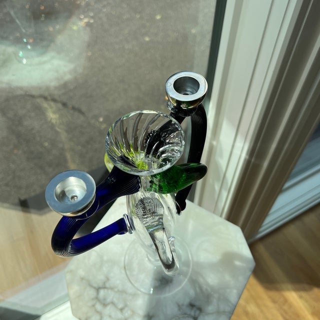 Transparent Blown Glass Vase and Candelabra by Bořek Šípek For Sale - Image 8 of 10