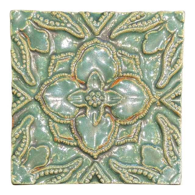 Carmella Emerald Glazed Decorative Ceramic Tile For Sale
