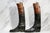 Early 19th Century Authentic Brown & Black Antique English Leather Riding Boots Wood Tree Forms Horse Equestrian Country Home Decor Prop For Sale - Image 5 of 9