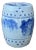 Chinese Blue & White Porcelain Scenery Round Stool Table For Sale
