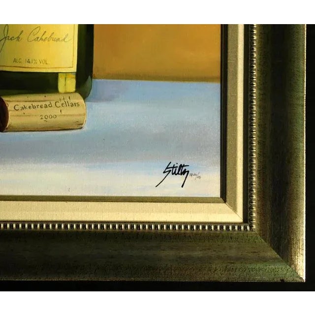 "The Best of Cakebread" Contemporary Wine Still Life Hand Signed Giclee Canvas, Framed For Sale - Image 4 of 5