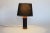 Mid-Century Modern Mid Century Modern Teak and Leather Cylindrical Table Lamp For Sale - Image 3 of 10
