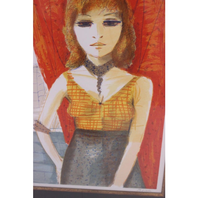 Mid 20th Century "Jeune Fille of Paris" Charles Levier French Lithograph For Sale - Image 5 of 12