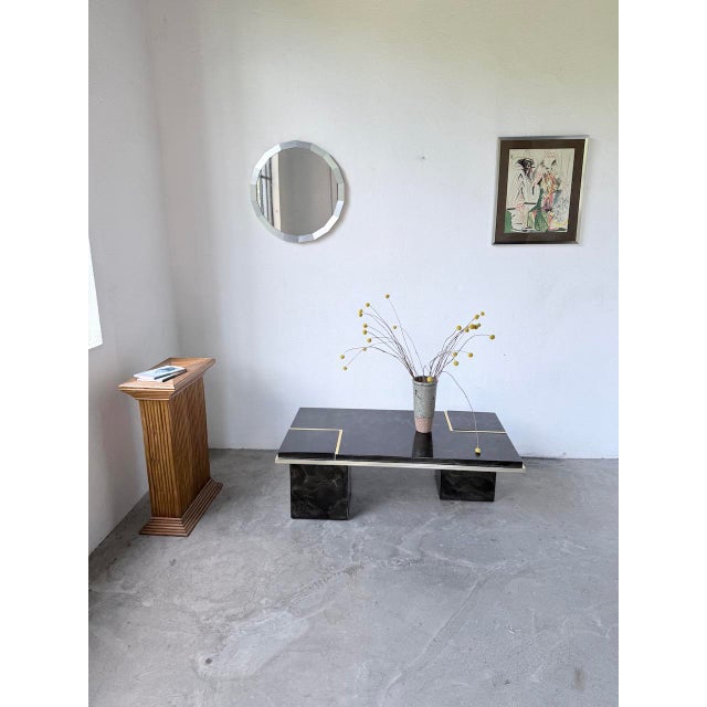 1970s Lacquered and Brass Coffee Table, 1970s For Sale - Image 5 of 18