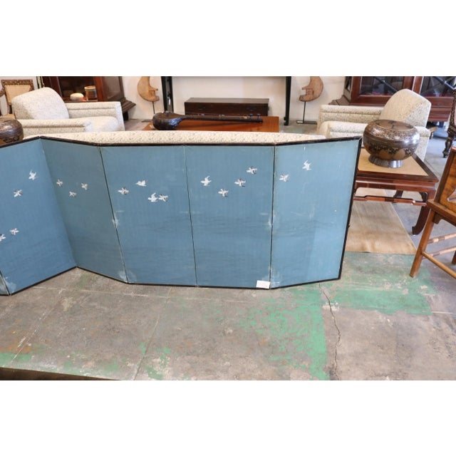 19th Century 6-Panel Screen From Japan For Sale - Image 4 of 8