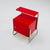 Bauhaus Bauhaus Nightstand with Shelf in Red, 1970s For Sale - Image 3 of 11