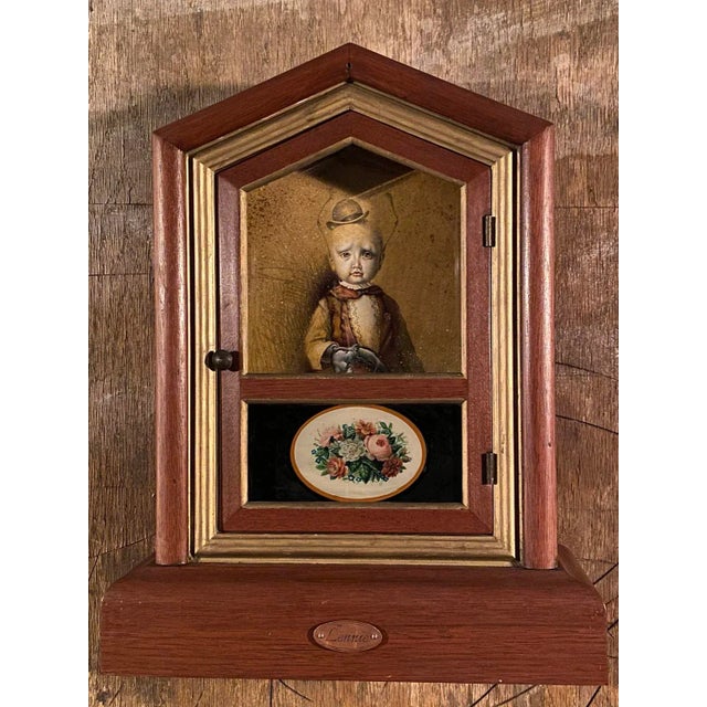 2010s "Lennie" Contemporary Surrealist Portrait Acrylic Painting, Framed For Sale - Image 5 of 5