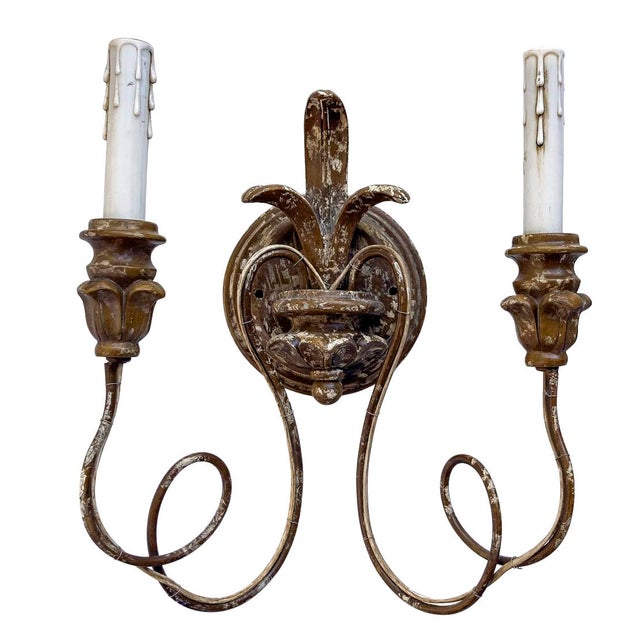 Vintage French Style Wall Sconces - a Pair For Sale - Image 11 of 13