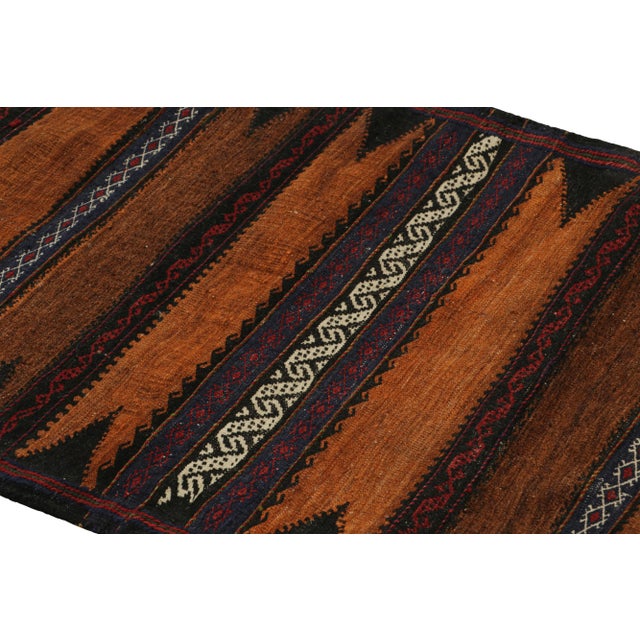 Rug & Kilim Vintage Afghan Kilim Rug With Polychromatic Stripes, From Rug & Kilim For Sale - Image 4 of 7