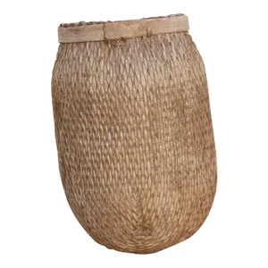 19th Century Rustic Oxidized Grain Basket