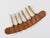 Brown #3679 Corn Cob Skewers Forks with Leather Holder attributed to Carl Auböck, Vienna, Austria, 1930s, Set of 7 For Sale - Image 8 of 10