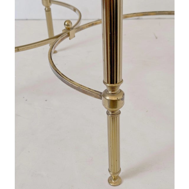 French Modern Low Coffee Table of Brass With Glass Top - Two Available For Sale - Image 10 of 10