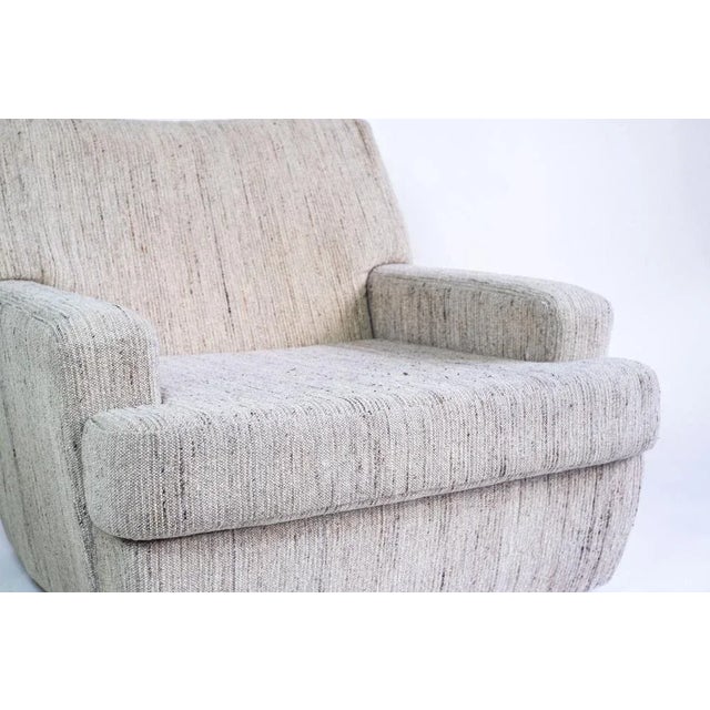 Mid-Century Modern Gray Armchair on Castors, 1980s For Sale - Image 3 of 6