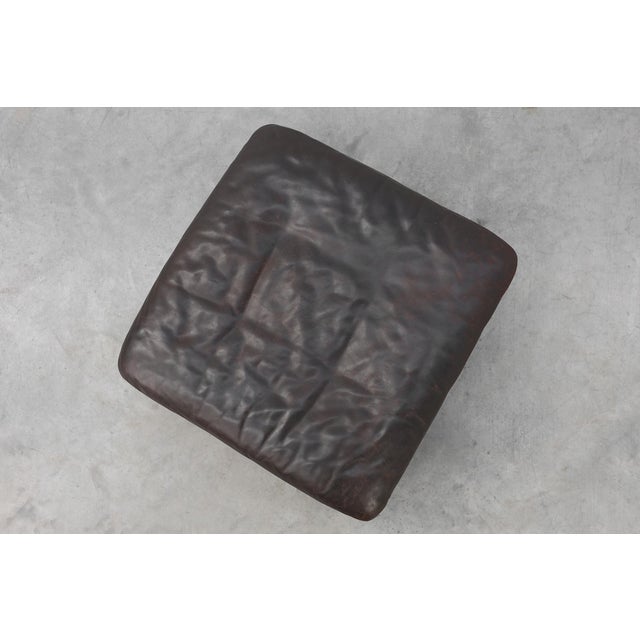Brown Mid-Century Modern DS‑11 Ottoman in Brown Leather from de Sede, Switzerland, 1960s For Sale - Image 8 of 11