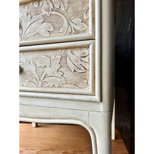 1960s 1960s Organic Modernist | the Foliate Nightstand | Acanthus Relief For Sale - Image 5 of 11