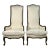 Vintage French Style High Back Throne Chairs - a Pair For Sale