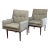 Jens Risom C180 Upholstered and Walnut Armchairs For Sale