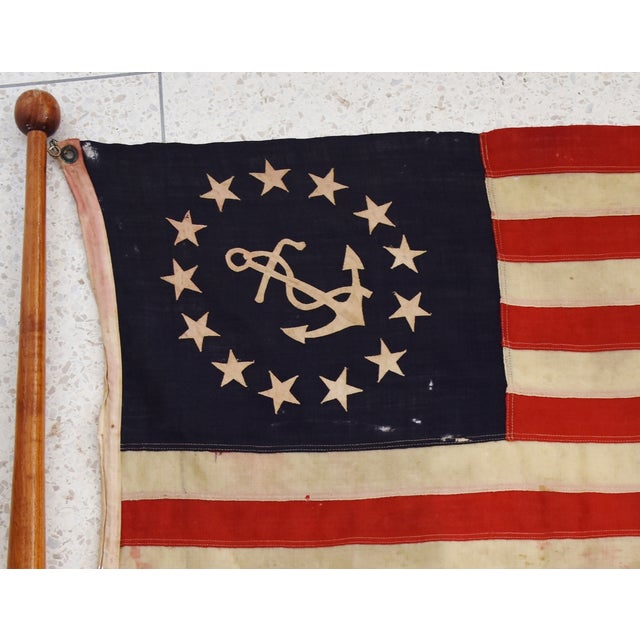 1950s ChrisCraft Boat Nautical Flag w/ Pole Chairish