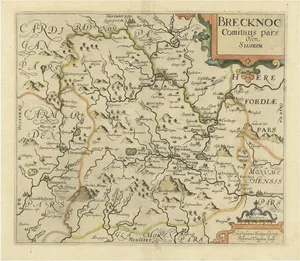 Antique Map of Brecknockshire