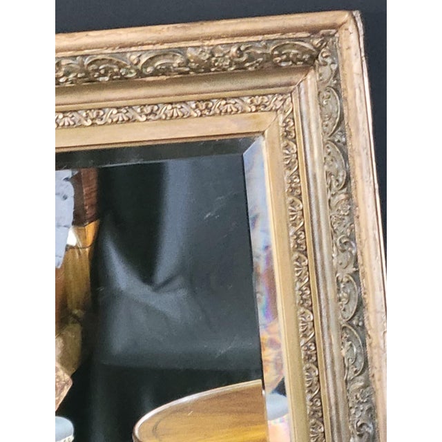 19th C French Louis XV Rococo Walnut Gilt Wall Mirror Ornate Gold Frame For Sale - Image 11 of 12