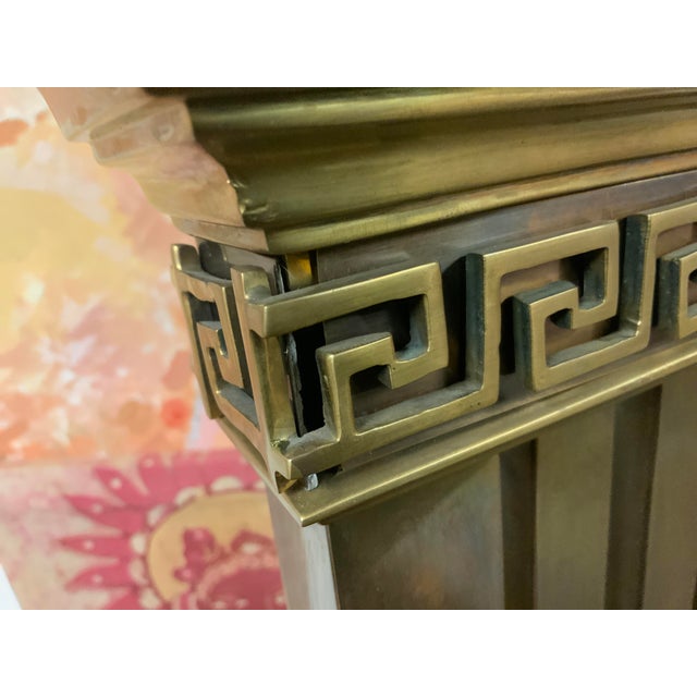 20th Century Greek Revival Bronze Column Table Lamp For Sale - Image 13 of 16