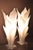 Rougier White Acrylic Lucite Tulip Flower Leaf Mid Century Table Lamps - a Pair. Circa Mid 20th Century. Measurements: 29"...