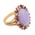 Vintage Lavender Jade Amethyst Diamond 14k Yellow Gold Cluster Ring, Size 5 For Sale - Image 4 of 6