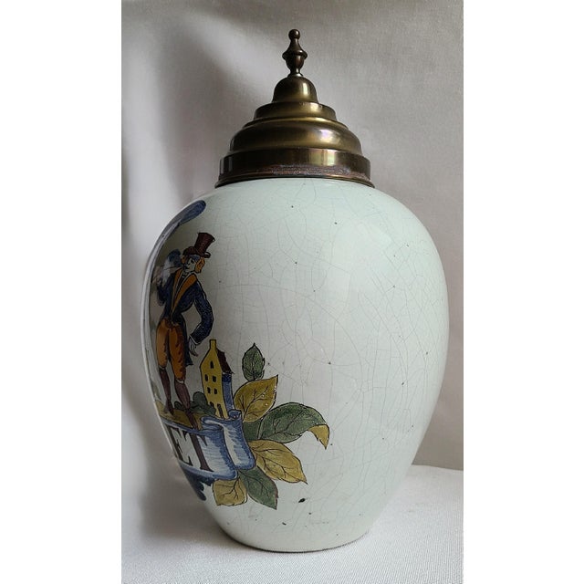 1920s Delftware Tobacco Jar For Sale - Image 5 of 12