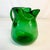 Art Deco 1950s Vintage Art Deco Americana Boho Chic Hand Blown Green Pitcher. For Sale - Image 3 of 9