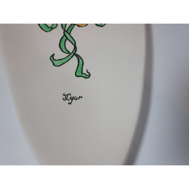 1970s 1970s Mid-Century Appetizer Plates Signed - Set of 2 For Sale - Image 5 of 7