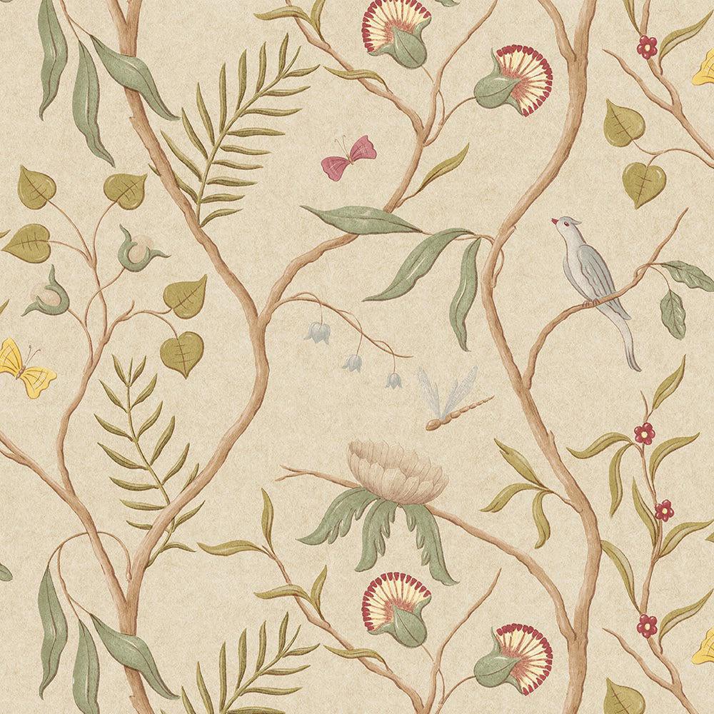 Lewis & Wood Adam's Eden Taupe Extra Wide 51" Botanic Style Wallpaper